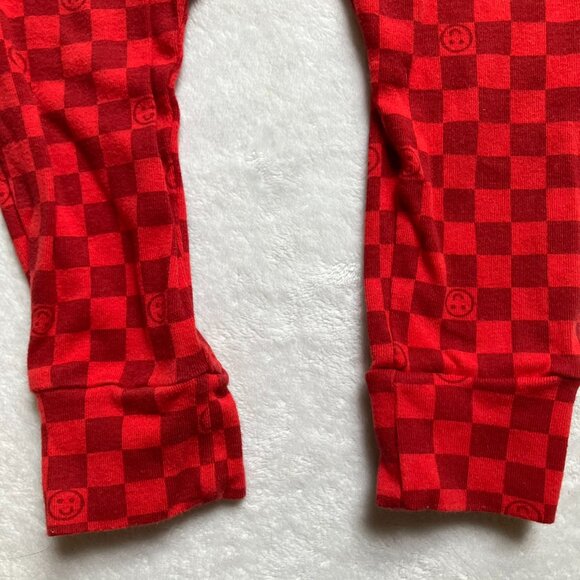 Joe Fresh Baby Toddler Joggers 18-24M Red Checkered Smile Pants - Picture 3 of 10